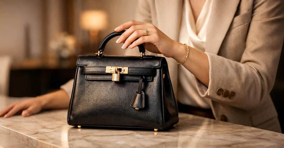 luxury handbags guide showing premium leather designer handbag for smart buying