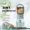 portable dog water bottle with built-in food container