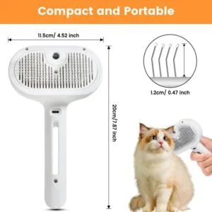 Alternative view of 3-in-1 Cat Steam Brush – Self-Cleaning Spray Grooming Comb for Shedding & Mat Removal