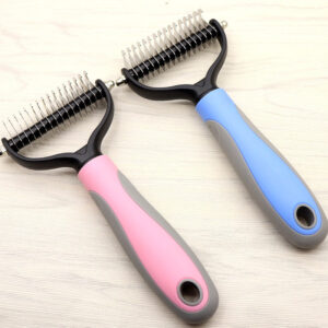 Alternative view of Dematting Comb for Dogs & Cats – Double-Sided Blade Pet Knot Remover 2 Colors