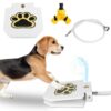 outdoor dog water fountain step-on paw pedal activated sprinkler white