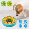 slow feeder dog bowl interactive puzzle toy blue green