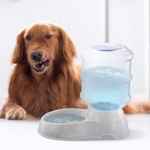 gravity water bowl 3.5L automatic pet water dispenser beige
