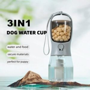 Alternative view of Portable Dog Water Bottle – 3-in-1 Travel Pet Cup for Food, Water & Waste Bags