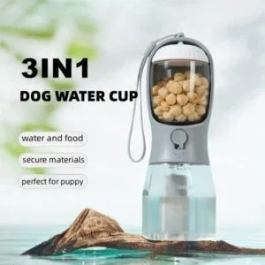 Alternative view of Portable Dog Water Bottle – 3-in-1 Travel Pet Cup for Food, Water & Waste Bags