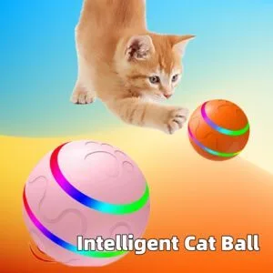 motion activated cat toy rolling under running water