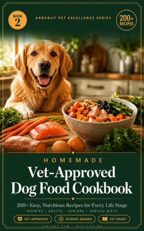 Homemade Dog Food Recipe for Puppies - Arbsbuy Cookbook Cover Page Preview